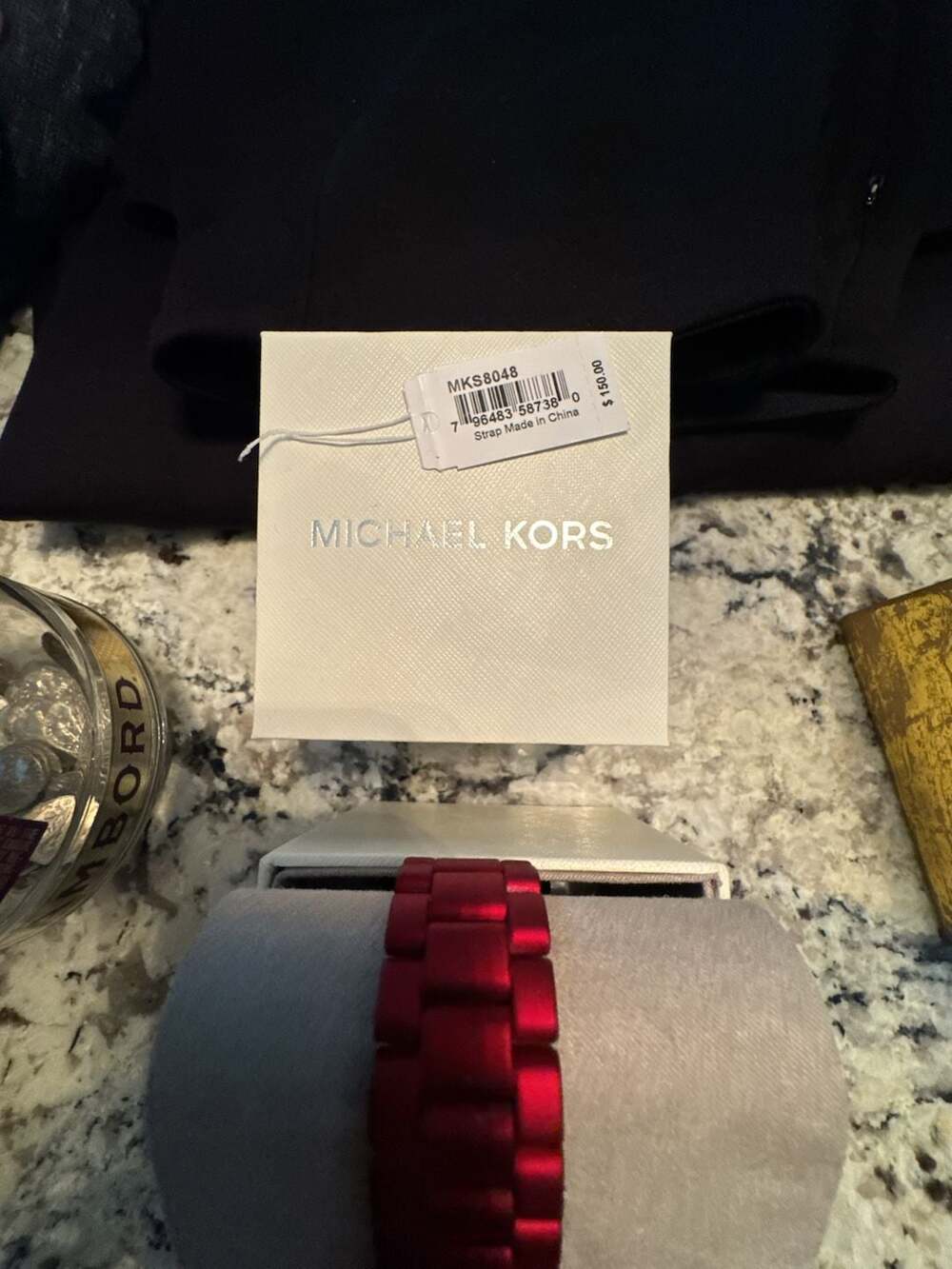 Michael Kors MKS8048 Red Watch Strap